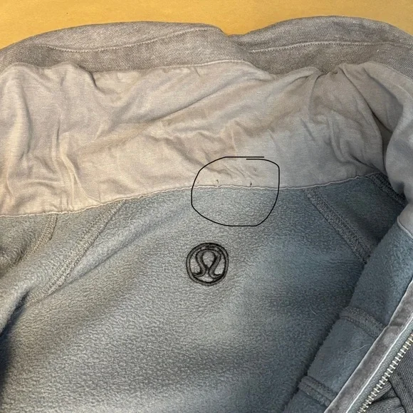 Lululemon Cuddle Up Jacket Heathered Blurred Grey Sparkle - Full Zip High Collar - Picture 15 of 16